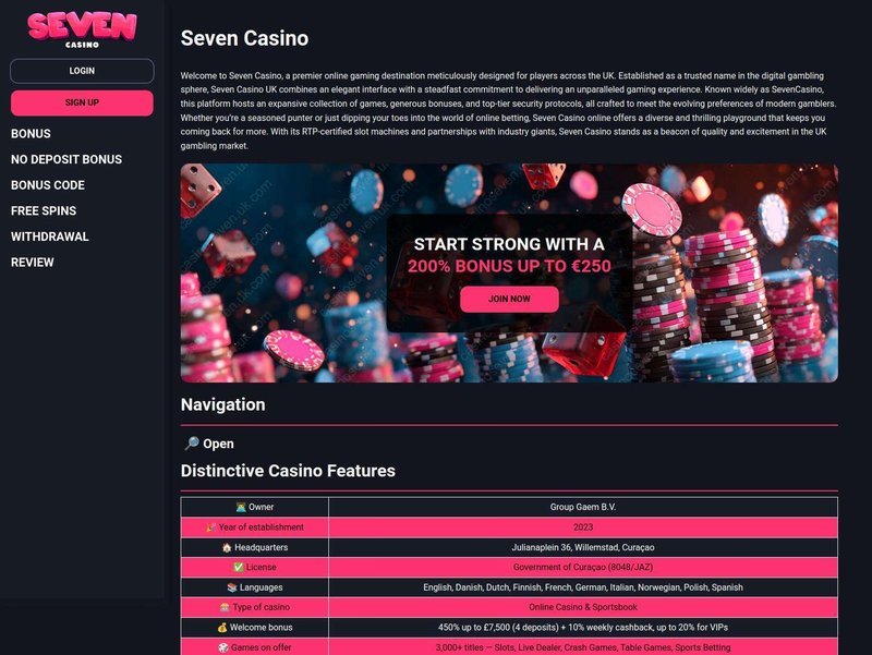 Seven casino online in United Kingdom